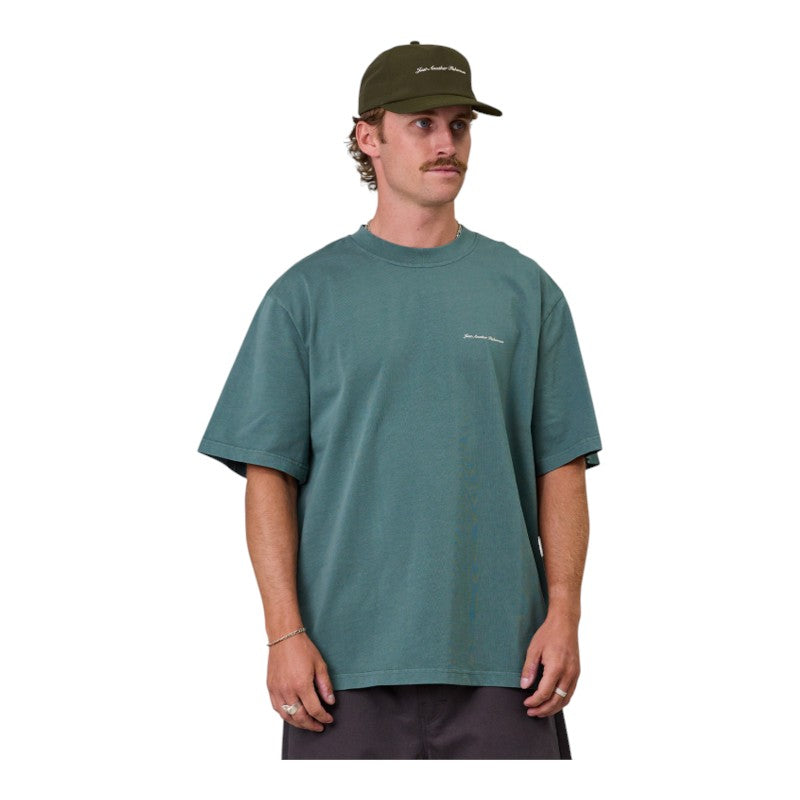 J.A.F Script Heavy Shore Tee - Dusk Pine
