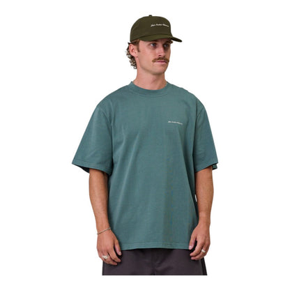J.A.F Script Heavy Shore Tee - Dusk Pine