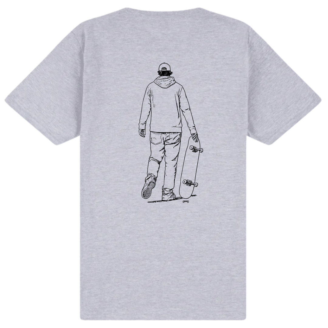 Cheapskates Walk Away Tee - Grey Marle