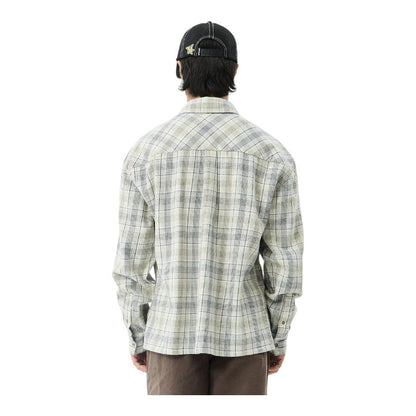 Afends Shelter Flannel Shirt - White Check