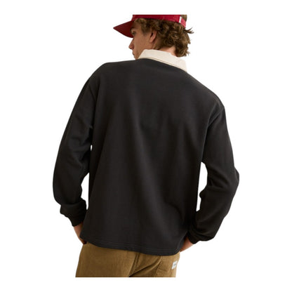 Rhythm Koa Vintage Rugby Polo - Black