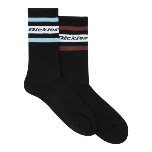 Dickies Genola Socks 2 Pack - Black/Tibetan Red