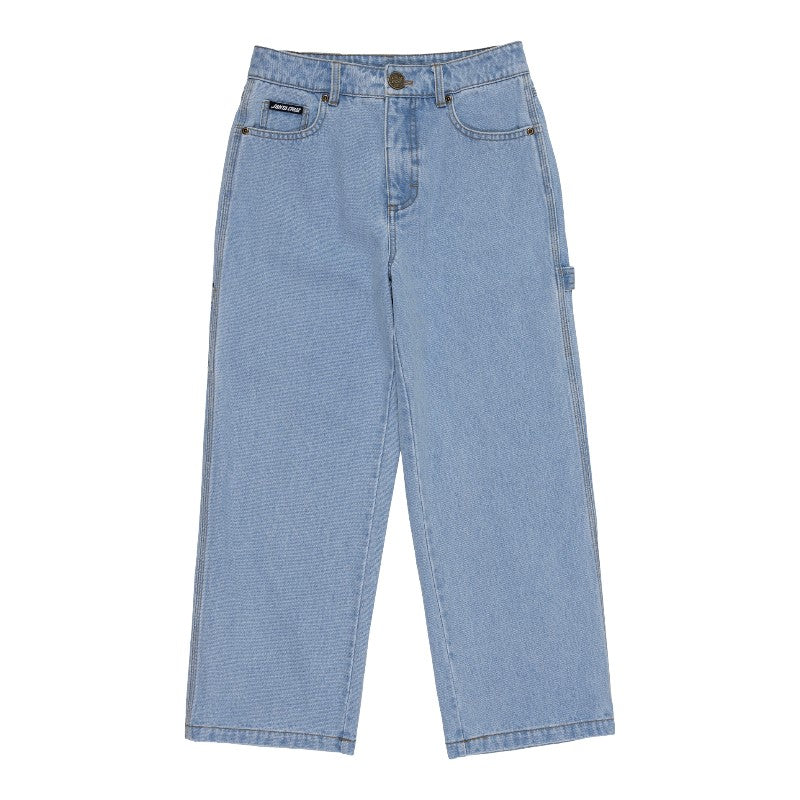 Santa Cruz Classic Dot Carpenter Youth Jeans - Light Washed Indigo