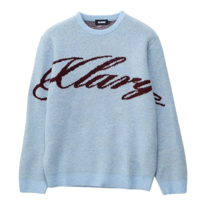 Xlarge Script Knit Sweater - Dusty Ice