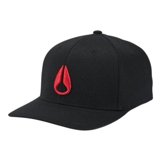 Nixon Deep Down Athletic Fitted Cap - Black/Red
