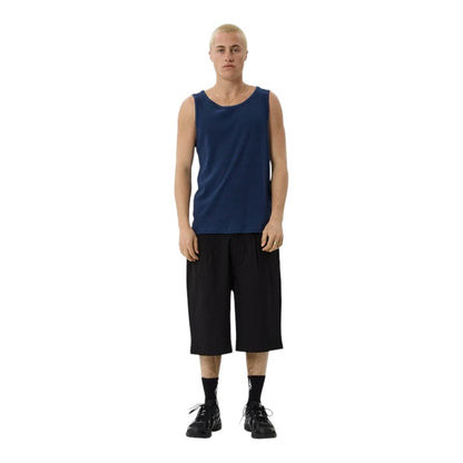 Afends Paramount Rib Singlet - Navy