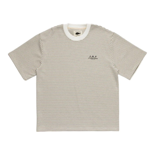 J.A.F Heavy Shore Tee - Off White Stripe