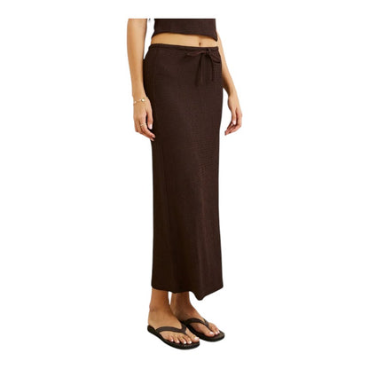 Rhythm Indie Maxi Skirt - Chocolate