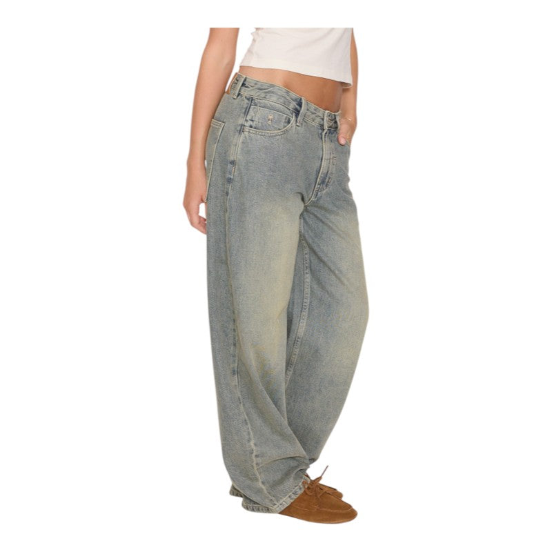 Thrills Sloan Low Rise Barrel Jean - Granite Green Tint