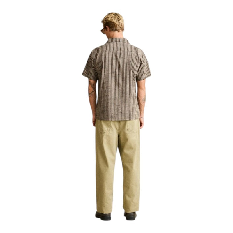 Rhythm Texture Stripe SS Shirt - Natural