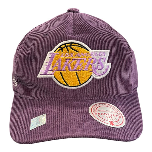 Mitchell & Ness Retro Team Corduroy Origins Lakers Cap - Purple