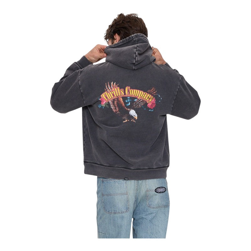 Thrills Fury Slouch Pull on Cropped Hood - Temple Grey