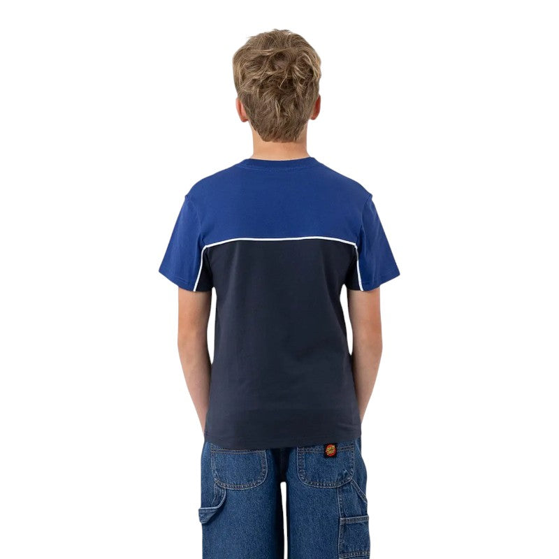 Santa Cruz Youth Fisheye Strip Front Tee - Dark Blue