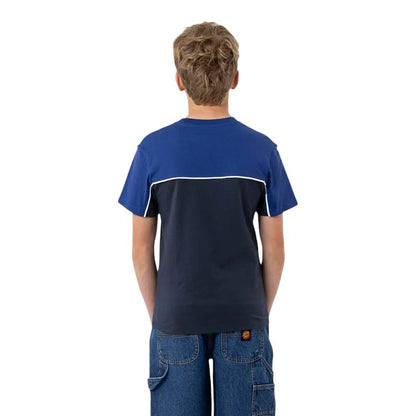 Santa Cruz Youth Fisheye Strip Front Tee - Dark Blue