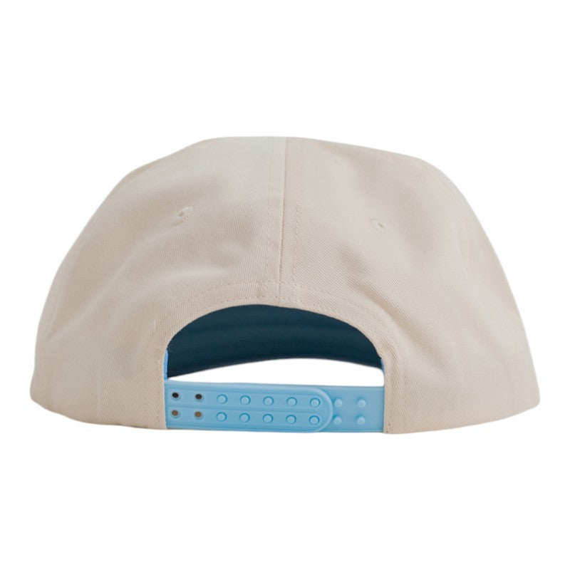 Crate Scripted Cord Snapback - Tofu/Light Blue