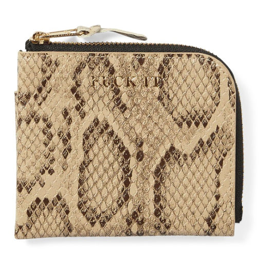 HUF Fuck It Snakeskin Wallet - Brown