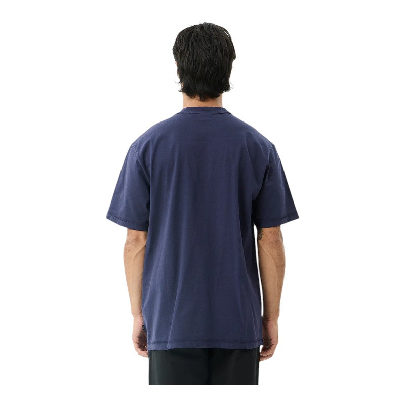 Afends Supply Retro Tee - Washed Deep Sea