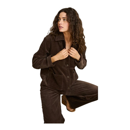 Rhythm Luca Cord Shacket - Chocolate