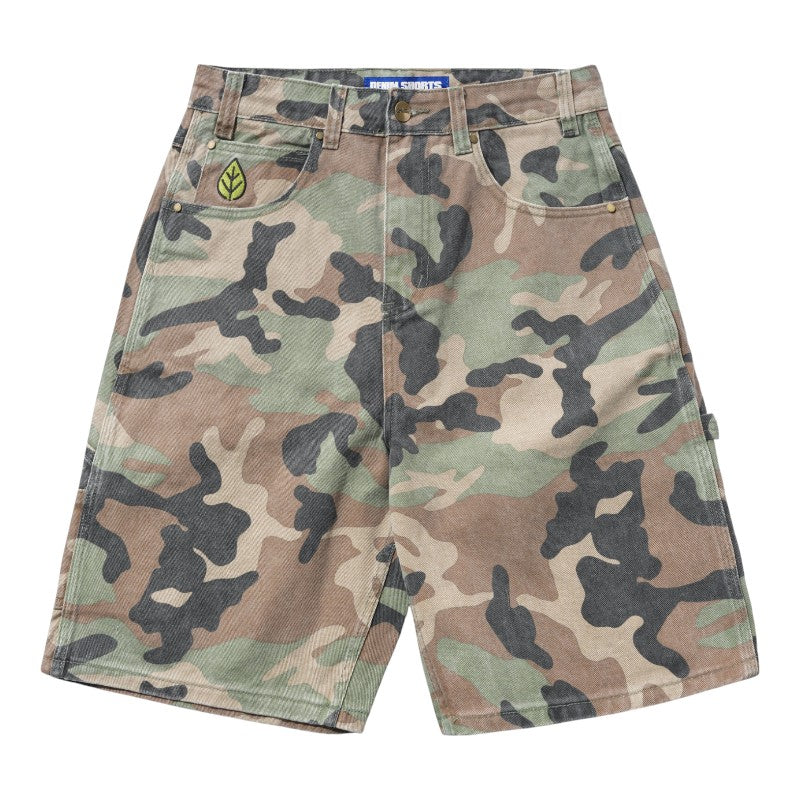 Butter Weathergear Denim Shorts - Woodland Camo