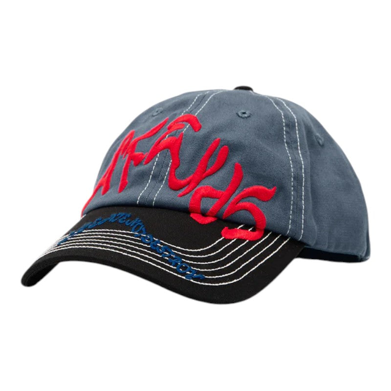 Afends Consider 6 Panel Cap - Slate Blue