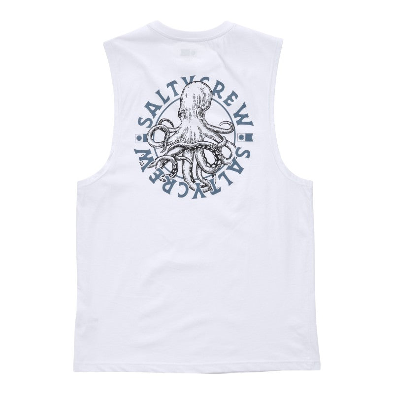 Salty Crew Tentacles Muscle Tank - White