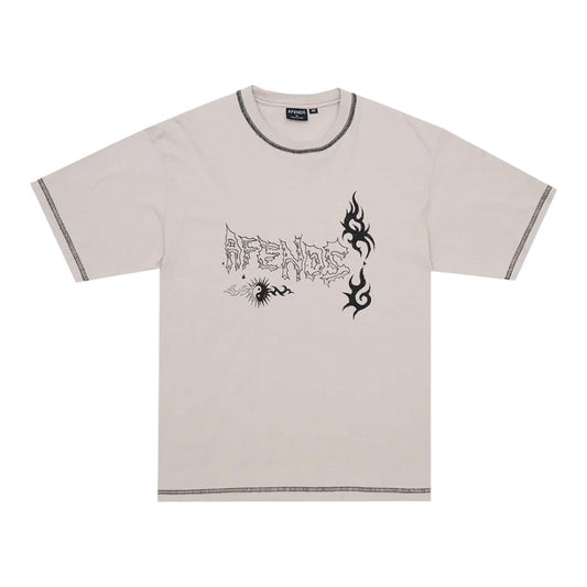 Afends Yang Heavyweight Tee - Moonbeam