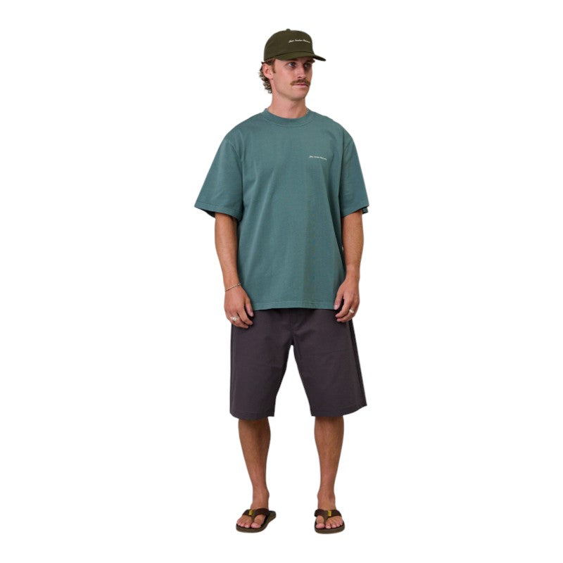 J.A.F Script Heavy Shore Tee - Dusk Pine