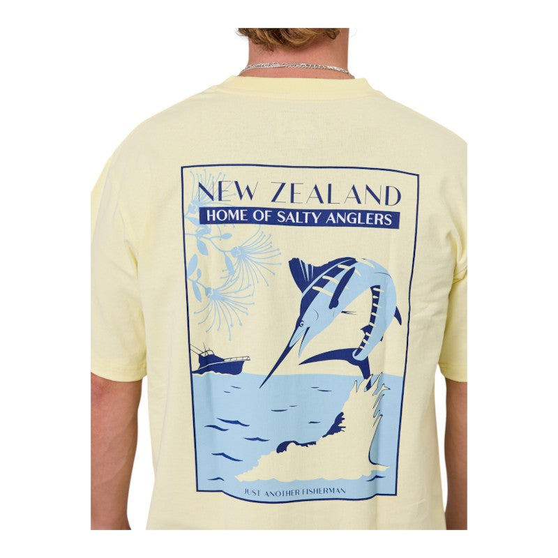 J.A.F Salty Anglers Sea Tee - Dawn Yellow