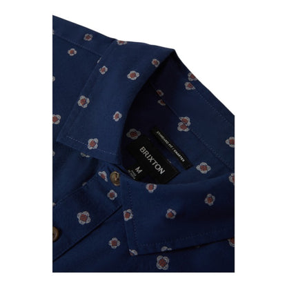 Brixton Charter Print Shirt - Midnight Blue Geo