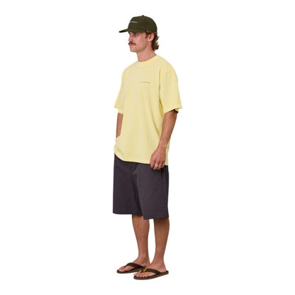 J.A.F Script Heavy Shore Tee - Dawn Yellow