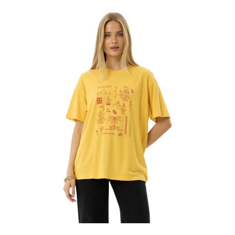 Afends Holly Oversized Tee - Mango