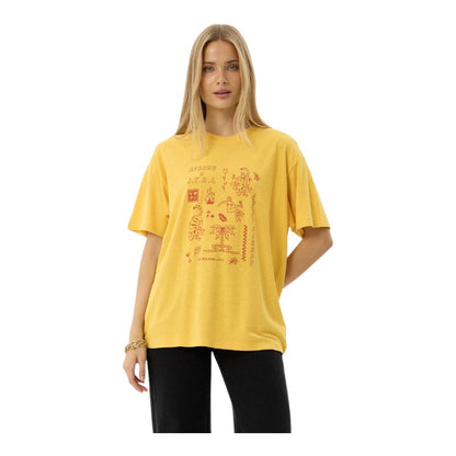 Afends Holly Oversized Tee - Mango