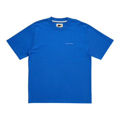 J.A.F Script Heavy Shore Tee - Cobalt