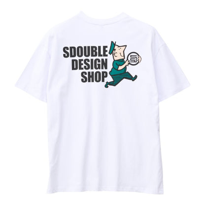 SDouble Man With A Dot Tee - White