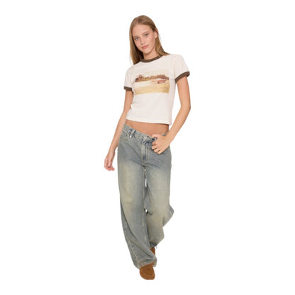 Thrills Sloan Low Rise Barrel Jean - Granite Green Tint