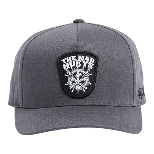 Mad Hueys Ship Wheel Beers Snapback - Charcoal