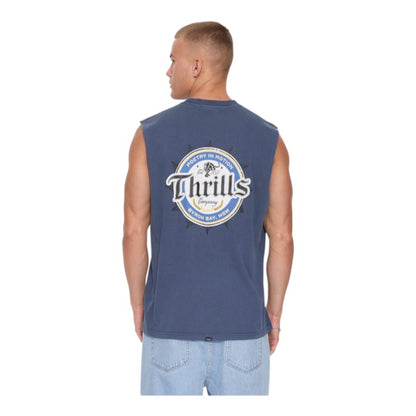 Thrills Twist Off Merch Muscle Singlet - Heritage Navy