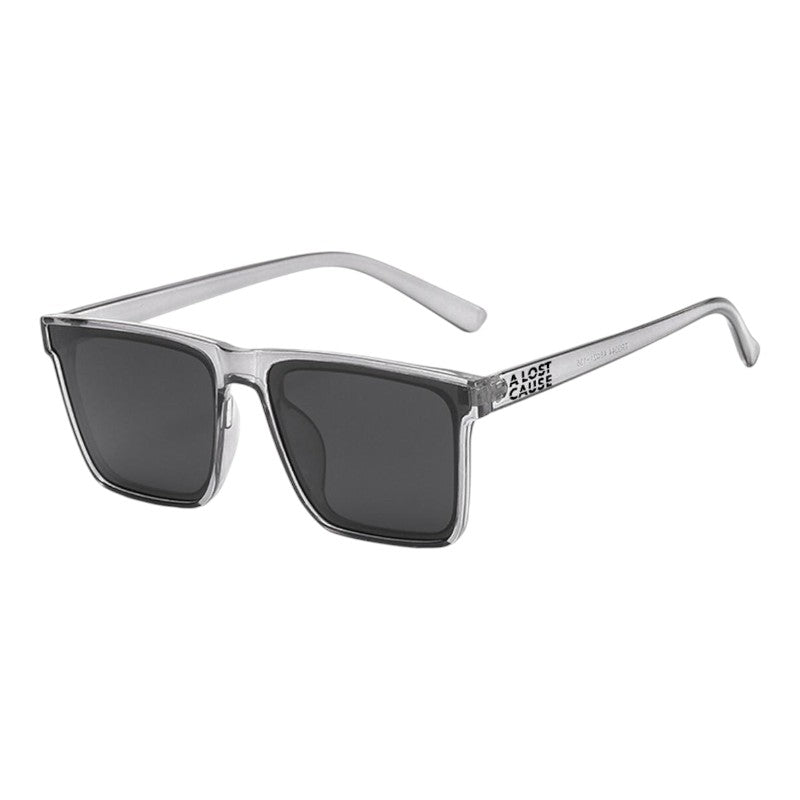 ALC Block Sunglasses - Clear Frame/Smoke Lens