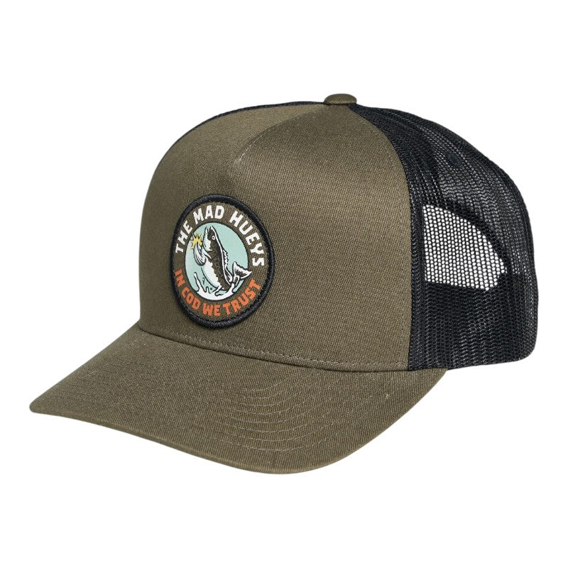 Mad Hueys Trust Cod Twill Trucker - Olive