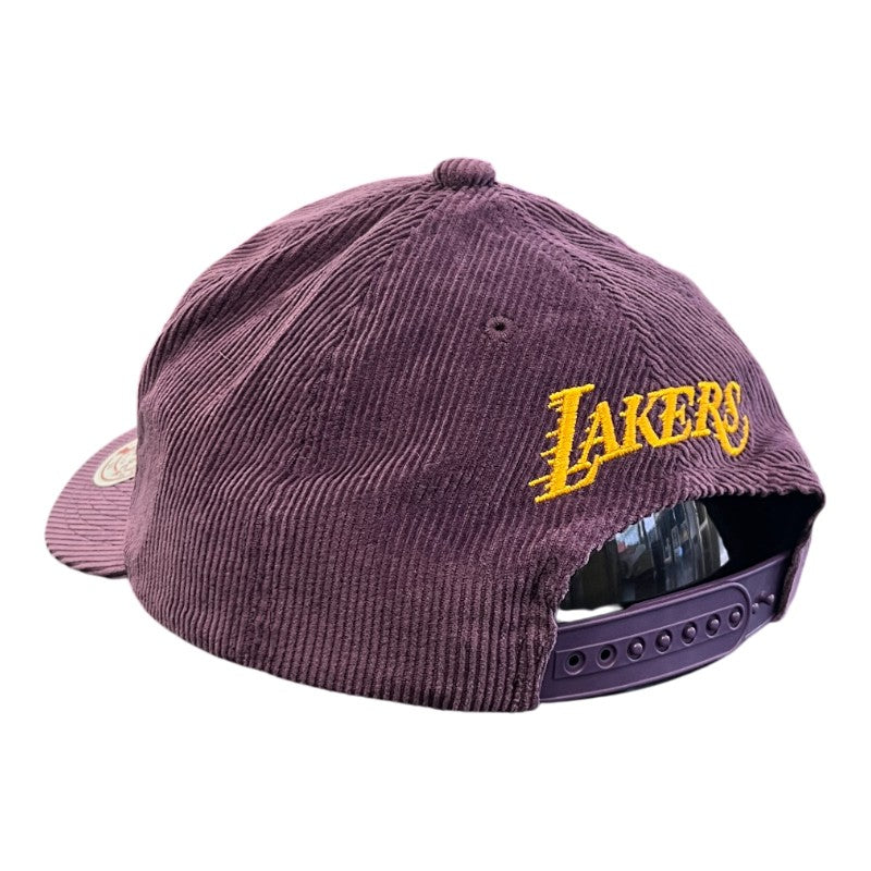 Mitchell & Ness Retro Team Corduroy Origins Lakers Cap - Purple