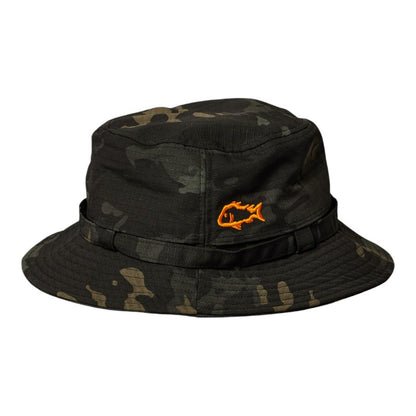J.A.F Fisherman Wide Brim - Black Camo