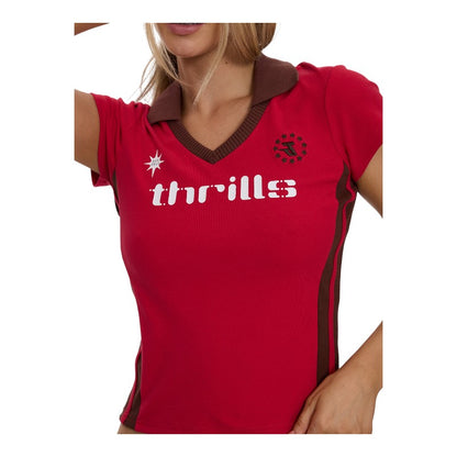 Thrills Hot Shot Polo Club Tee - Cherry