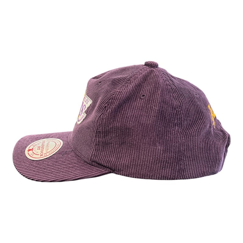 Mitchell & Ness Retro Team Corduroy Origins Lakers Cap - Purple