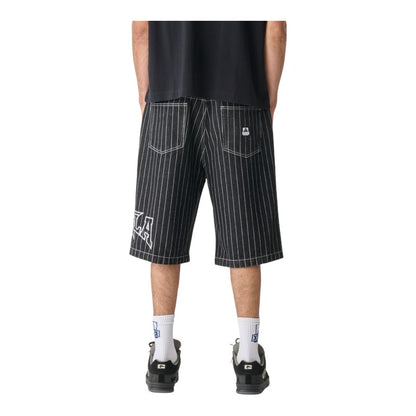 Xlarge LA Star Baggy Bull Denim Short - Black Stripe