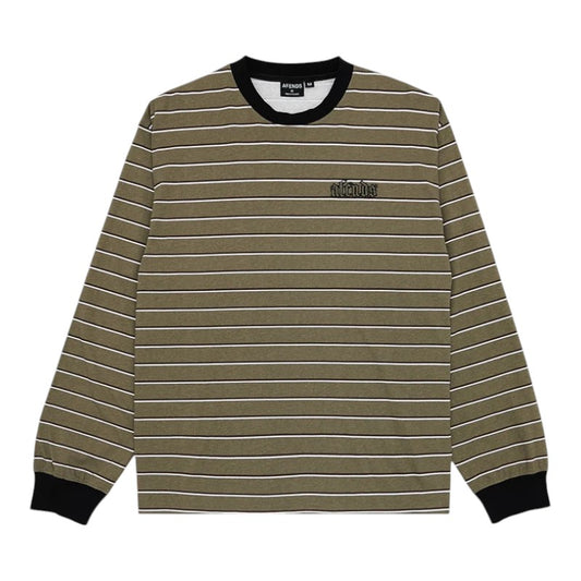Afends Altitude Long Sleeve Tee - Stone Stripe