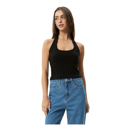 Afends Basis Rib Halter - Black