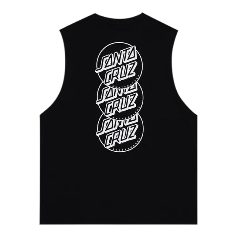 Santa Cruz Descended Dots Mono Muscle Singlet - Black