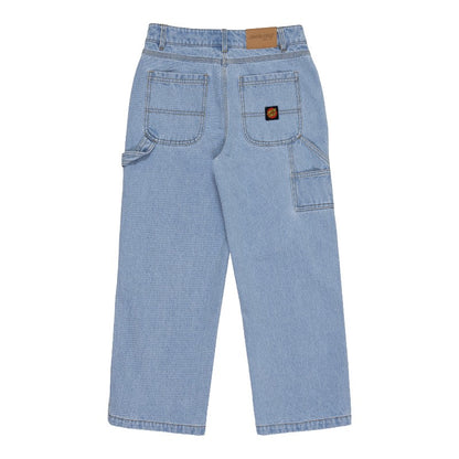 Santa Cruz Classic Dot Carpenter Youth Jeans - Light Washed Indigo
