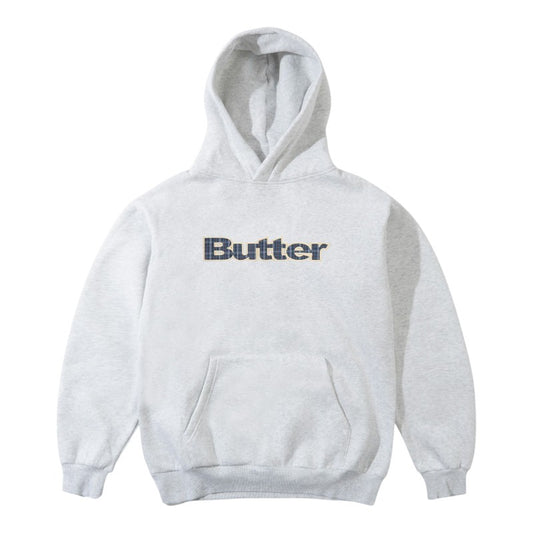 Butter Plaid Logo Applique Hood - Ash