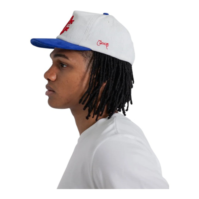 Crate Monogram Cord Snapback - White/Blue